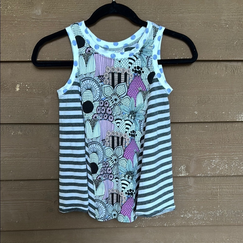 Matilda Jane Multicolor Patterned Girls Tank Top size 8